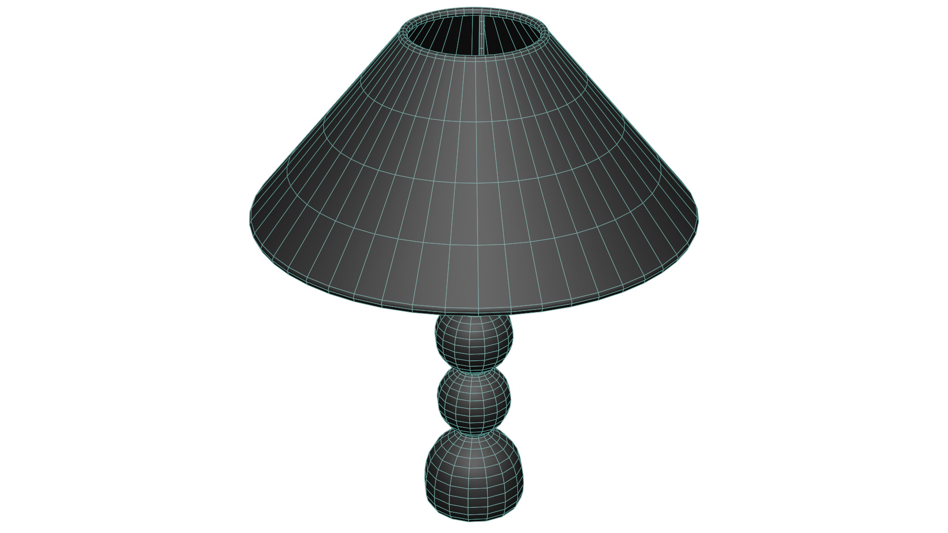 Marble Table Lamp Low-poly 3D model_16