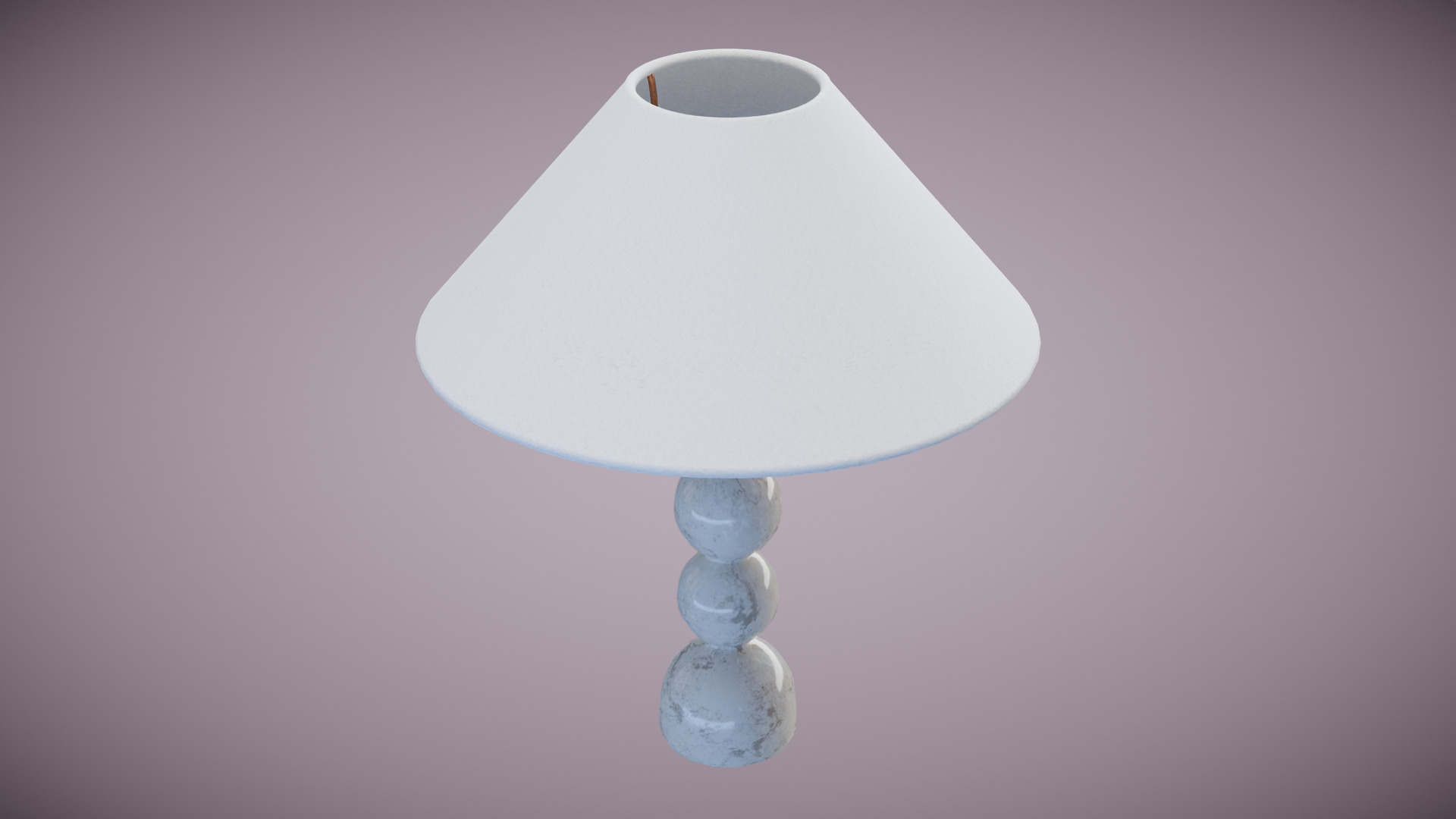 Marble Table Lamp Low-poly 3D model_5