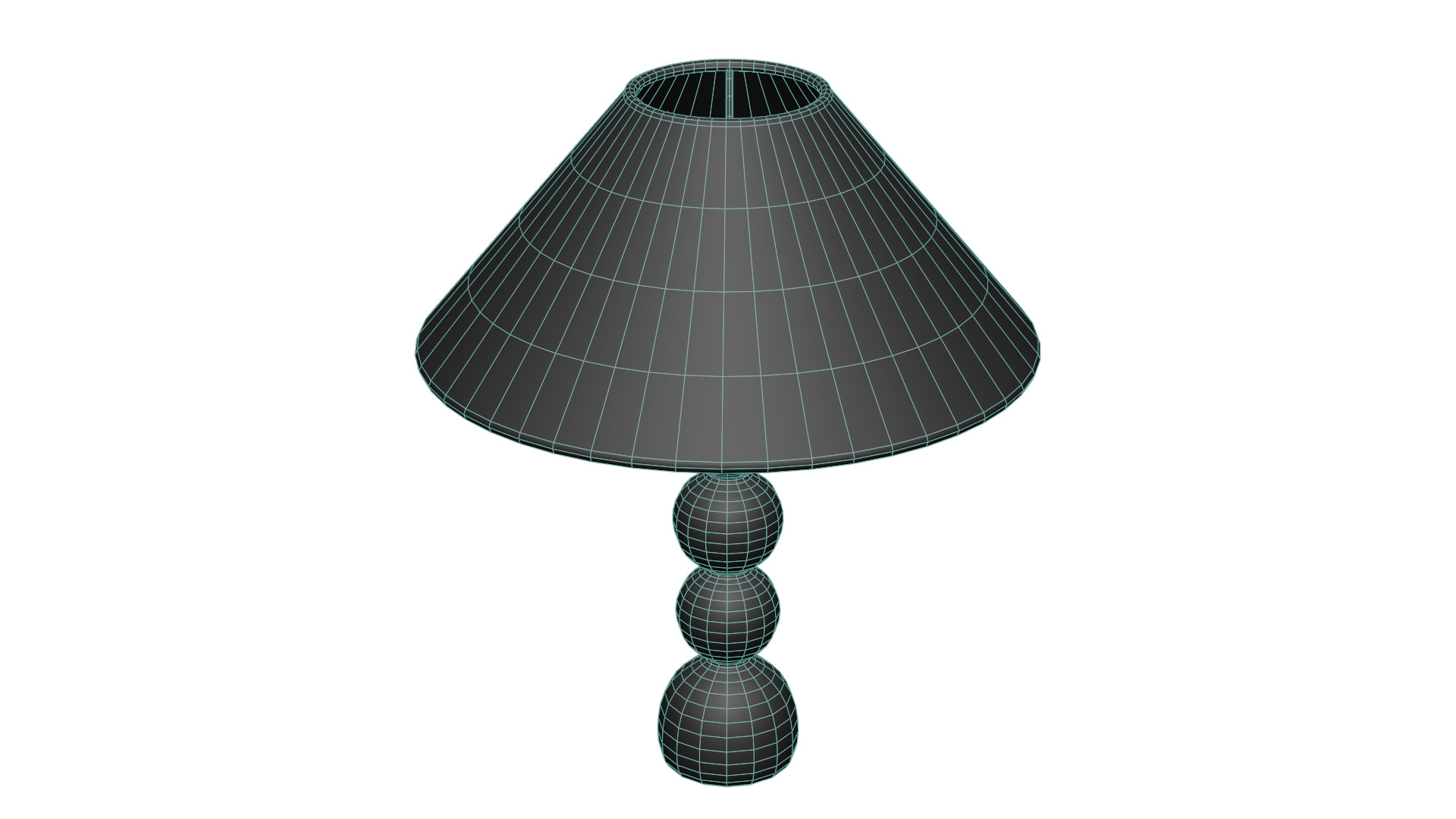 Marble Table Lamp Low-poly 3D model_11