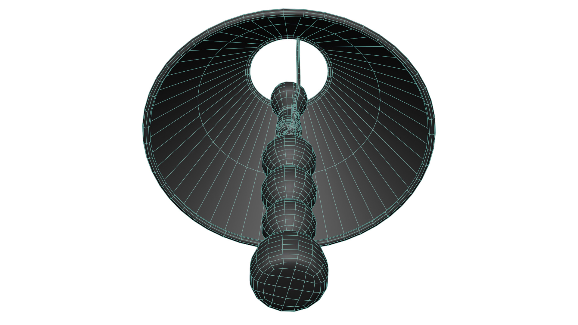 Marble Table Lamp Low-poly 3D model_19