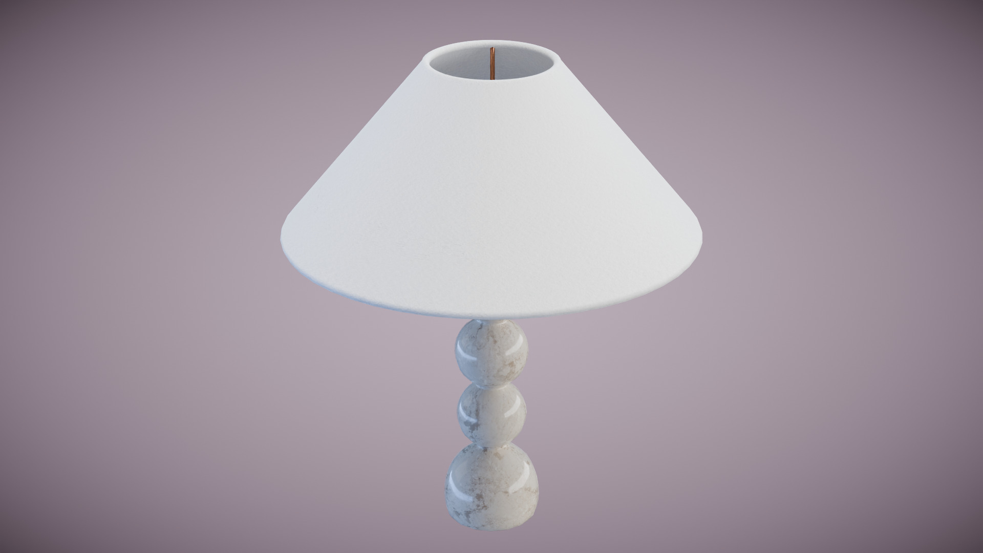 Marble Table Lamp Low-poly 3D model_2