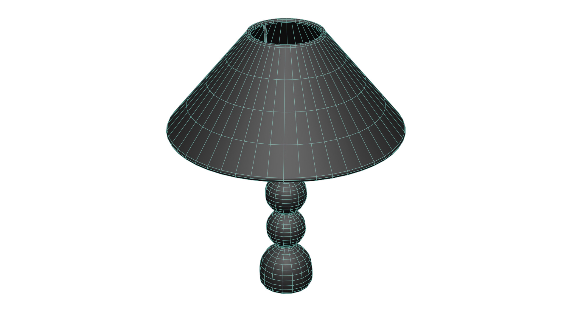 Marble Table Lamp Low-poly 3D model_12