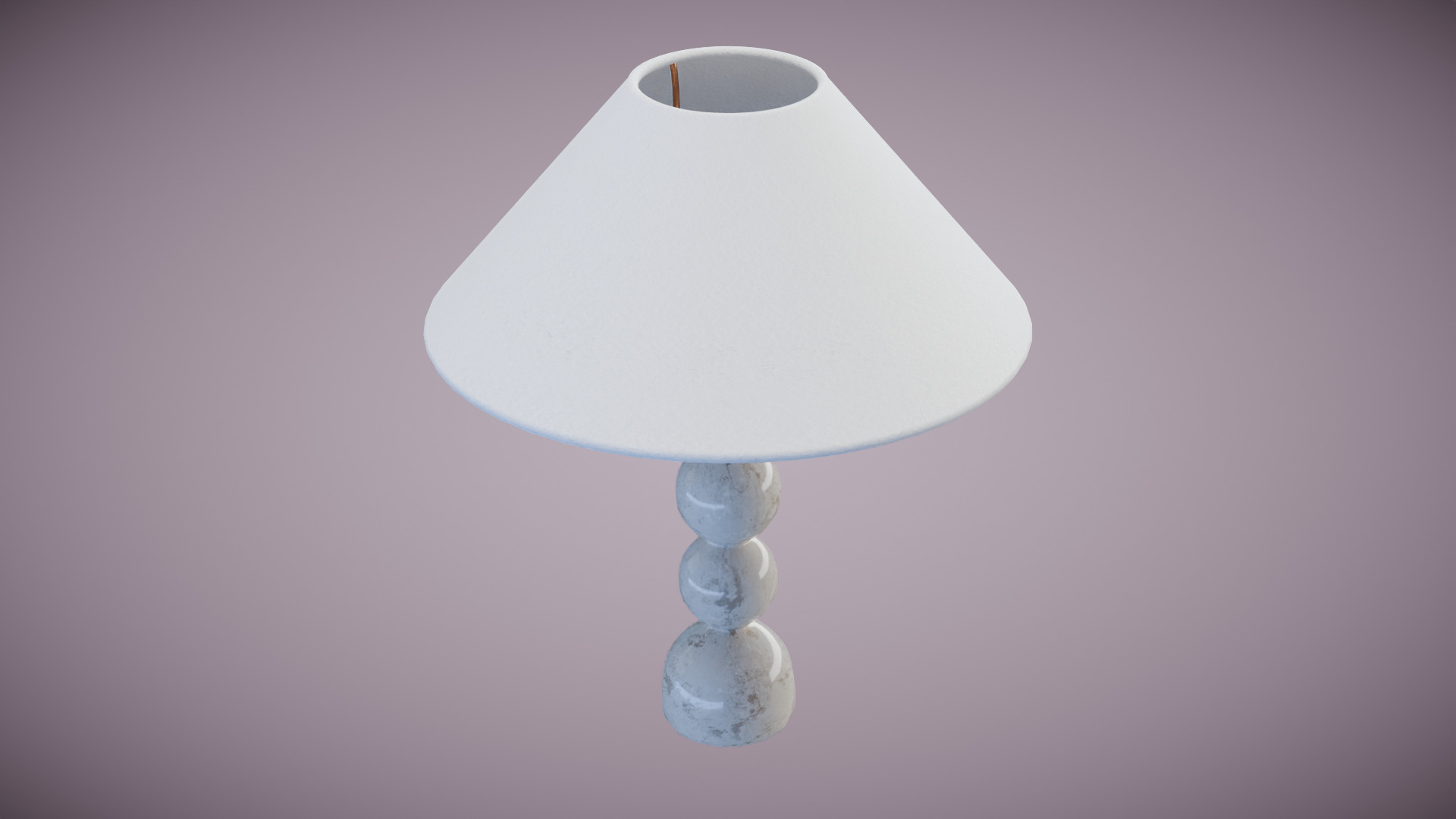 Marble Table Lamp Low-poly 3D model_3