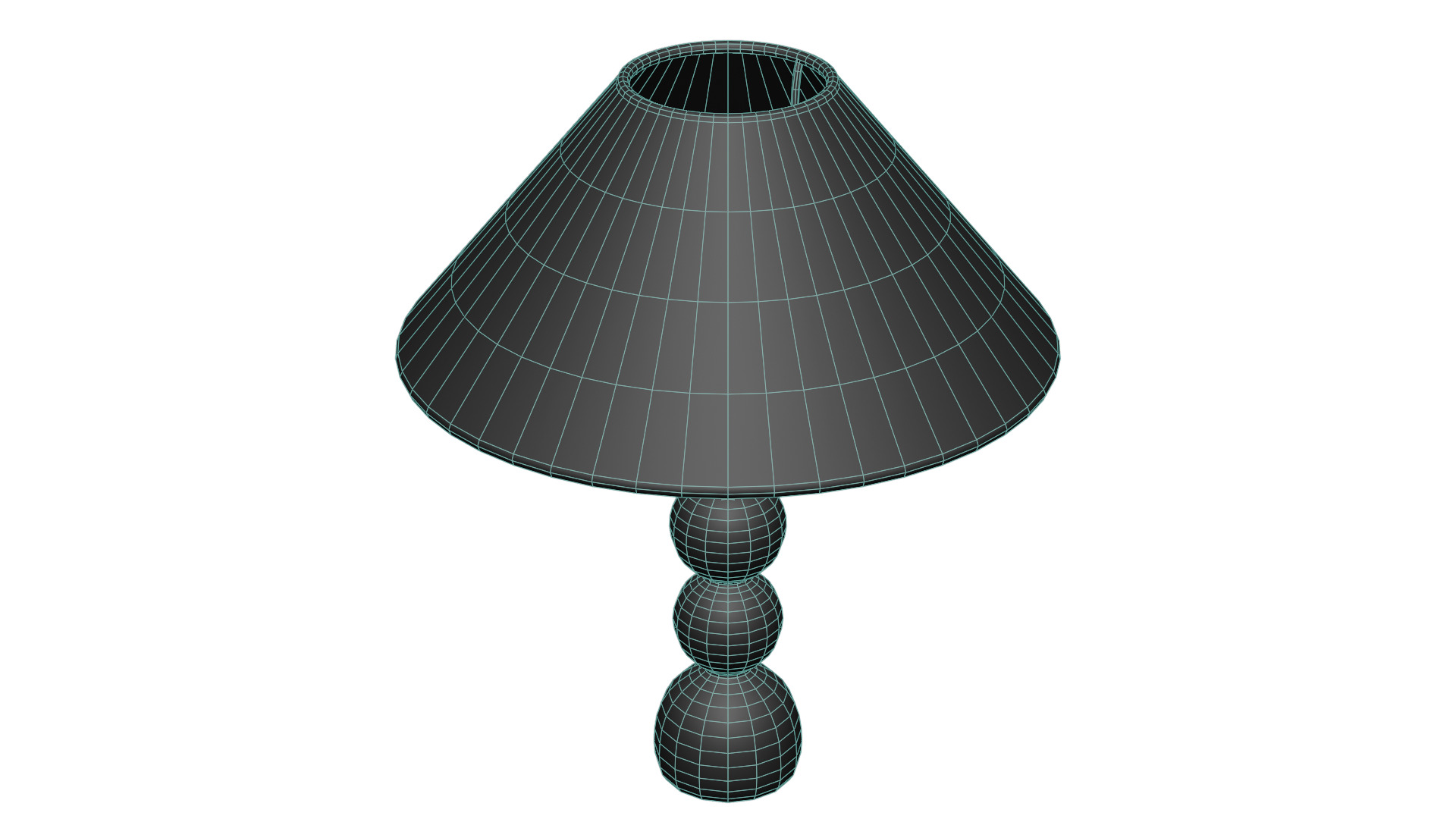 Marble Table Lamp Low-poly 3D model_10