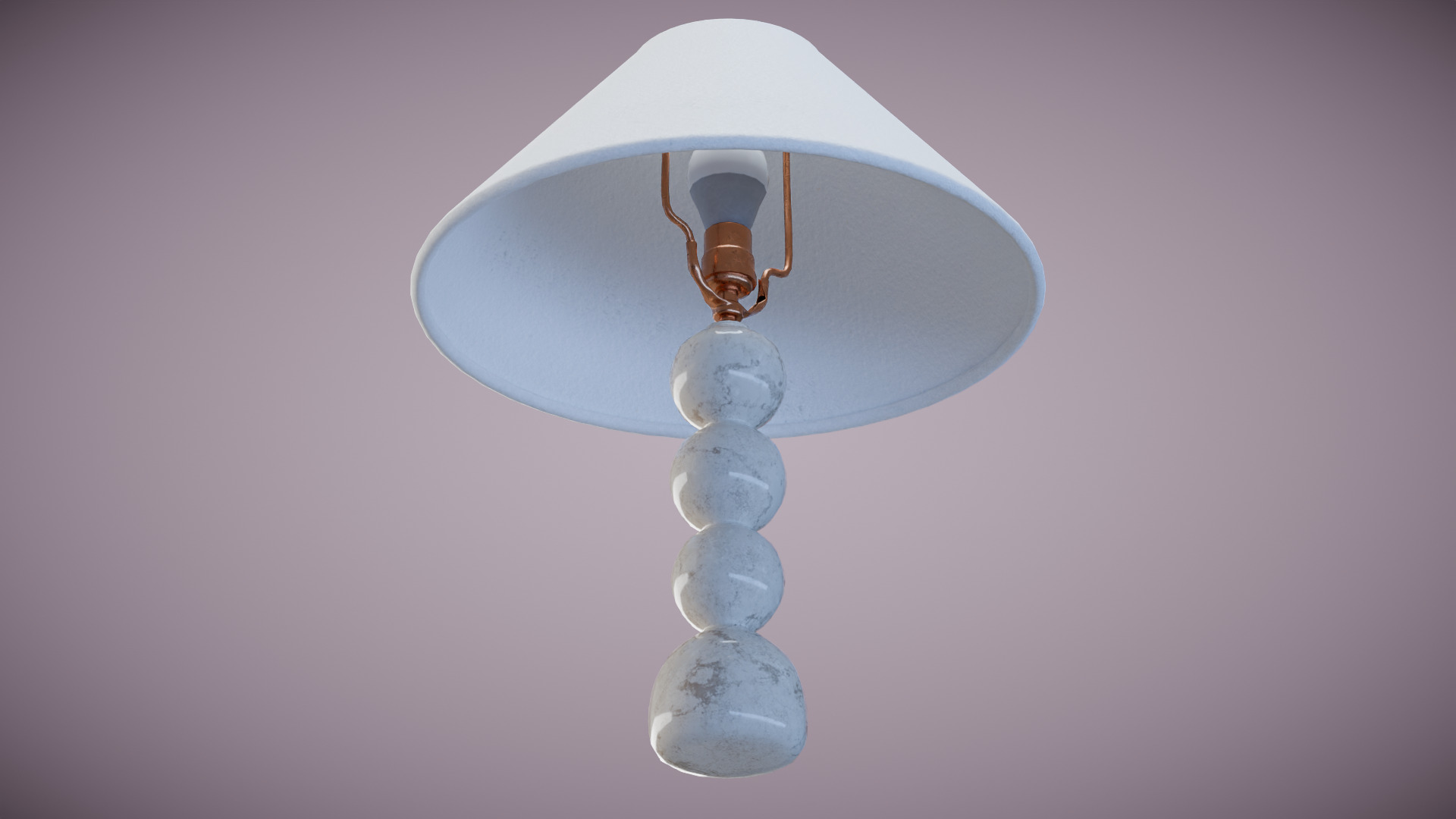 Marble Table Lamp Low-poly 3D model_6