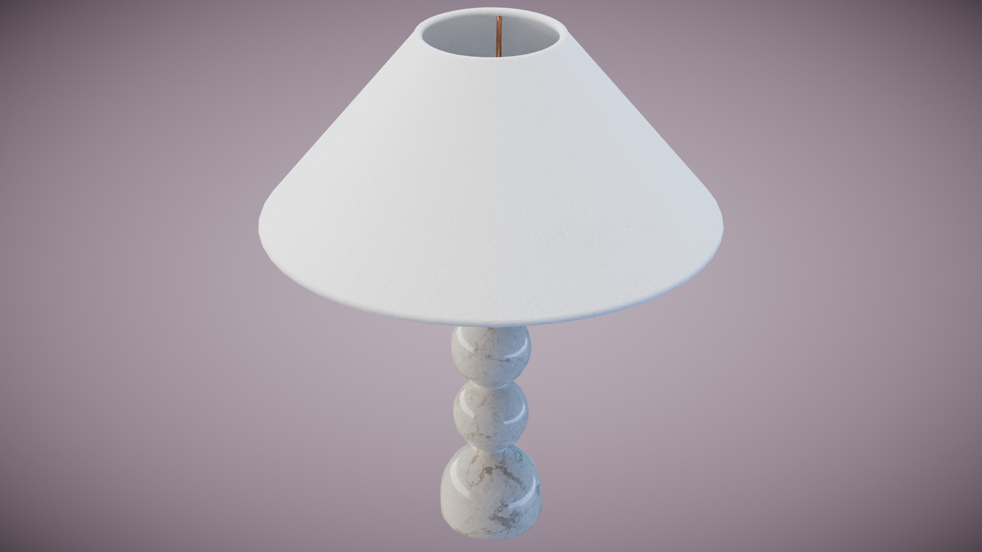 Marble Table Lamp Low-poly 3D model_7