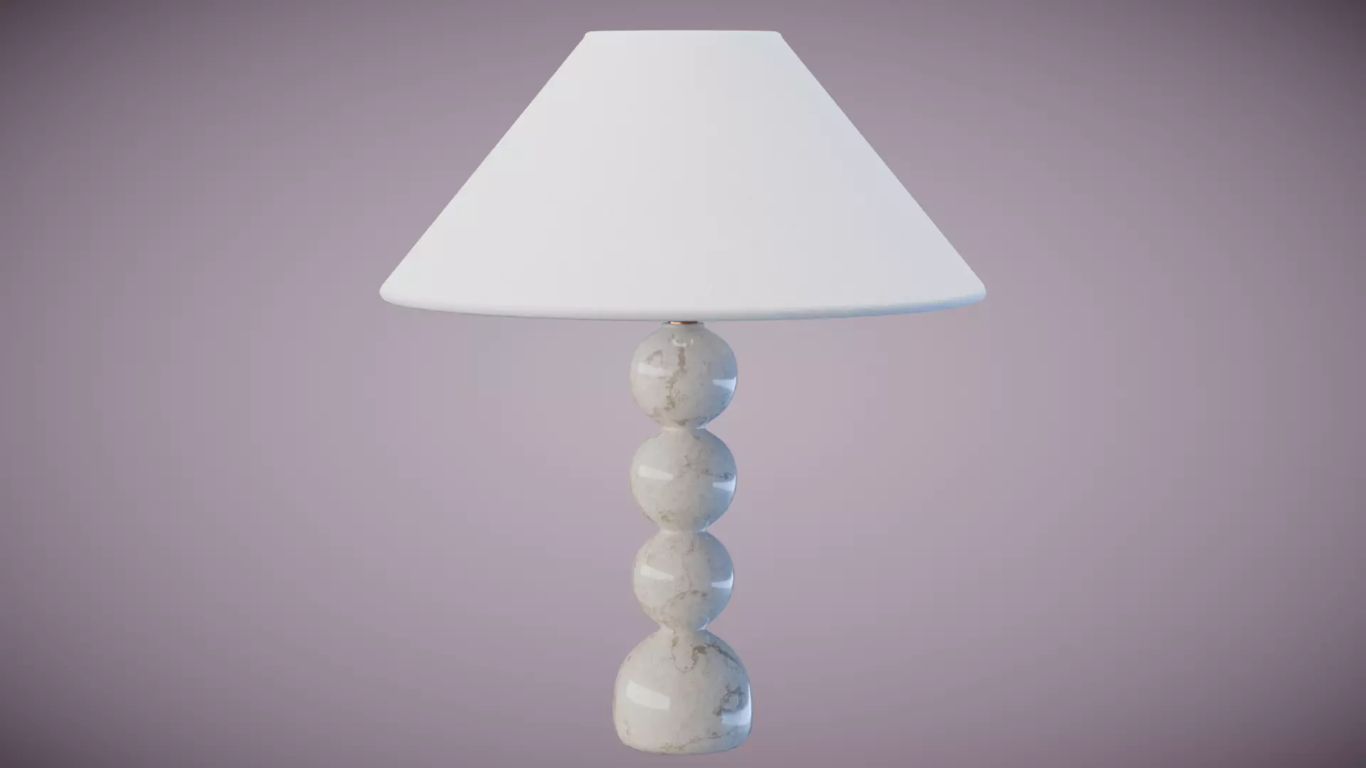 Marble Table Lamp Low-poly 3D model_0