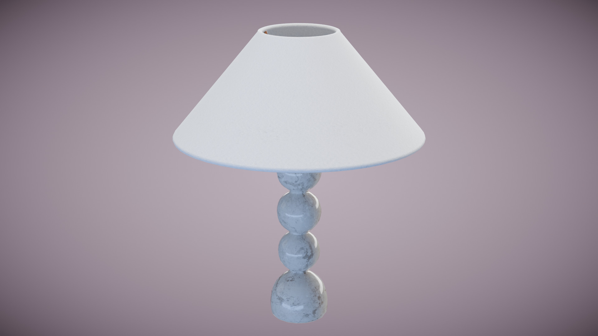 Marble Table Lamp Low-poly 3D model_4