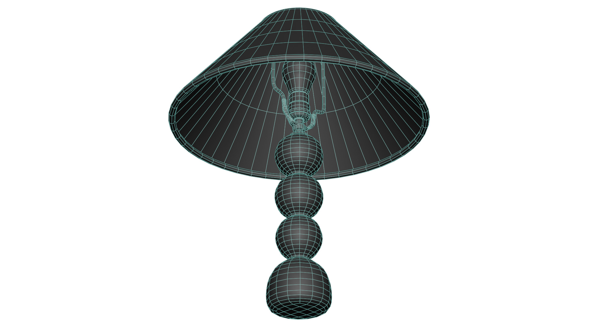 Marble Table Lamp Low-poly 3D model_15