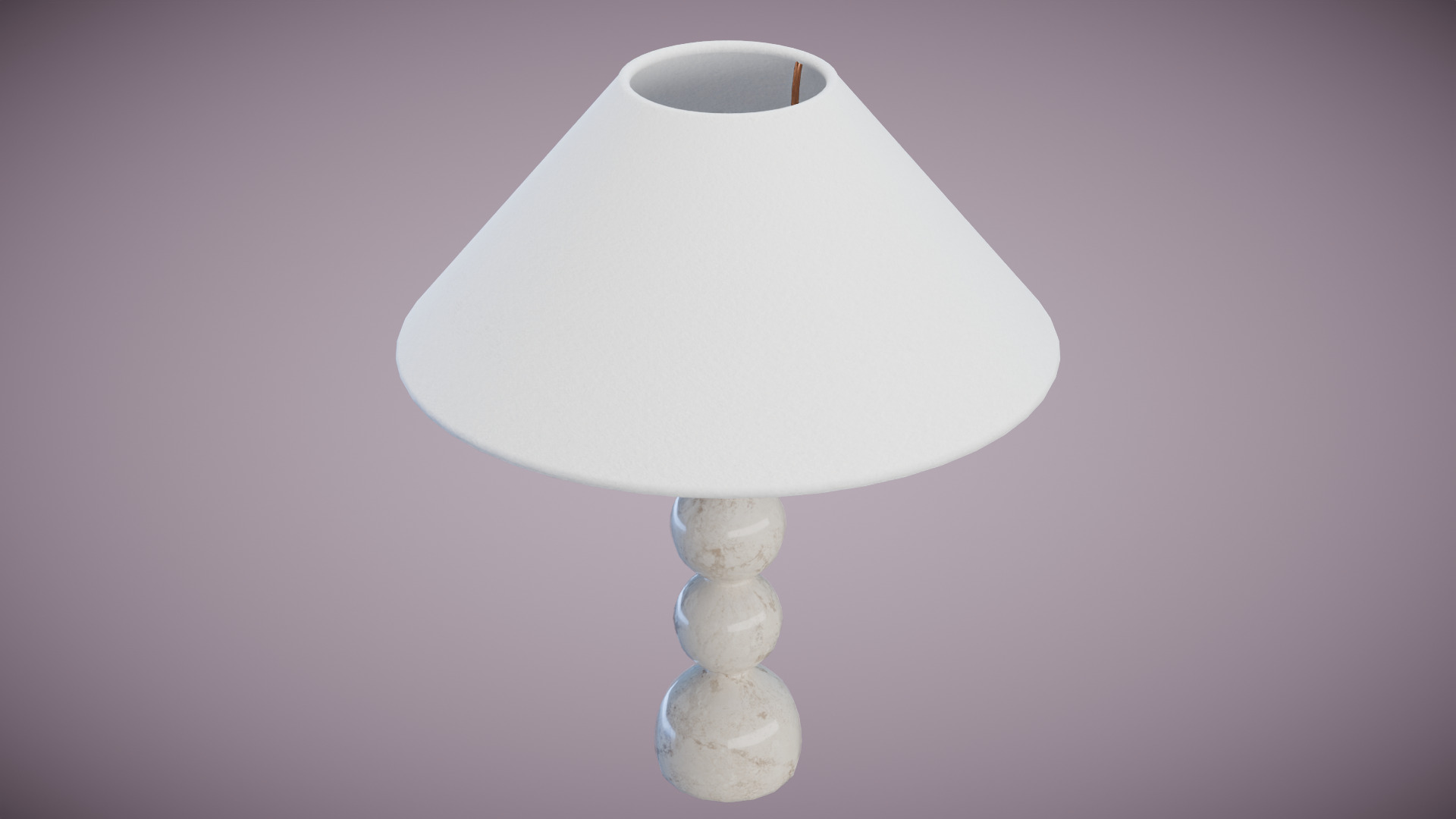 Marble Table Lamp Low-poly 3D model_1