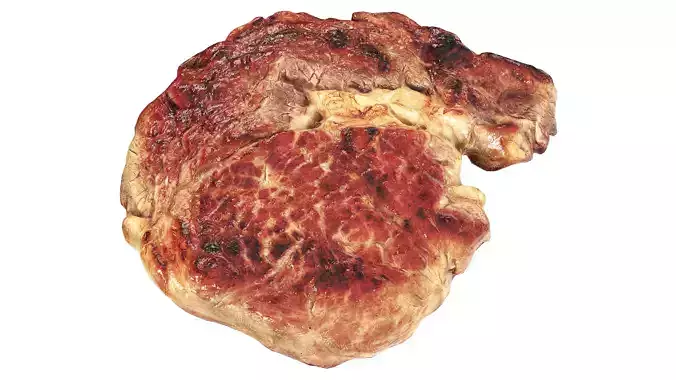 Roasted meat steak 03 Low-poly 3D model