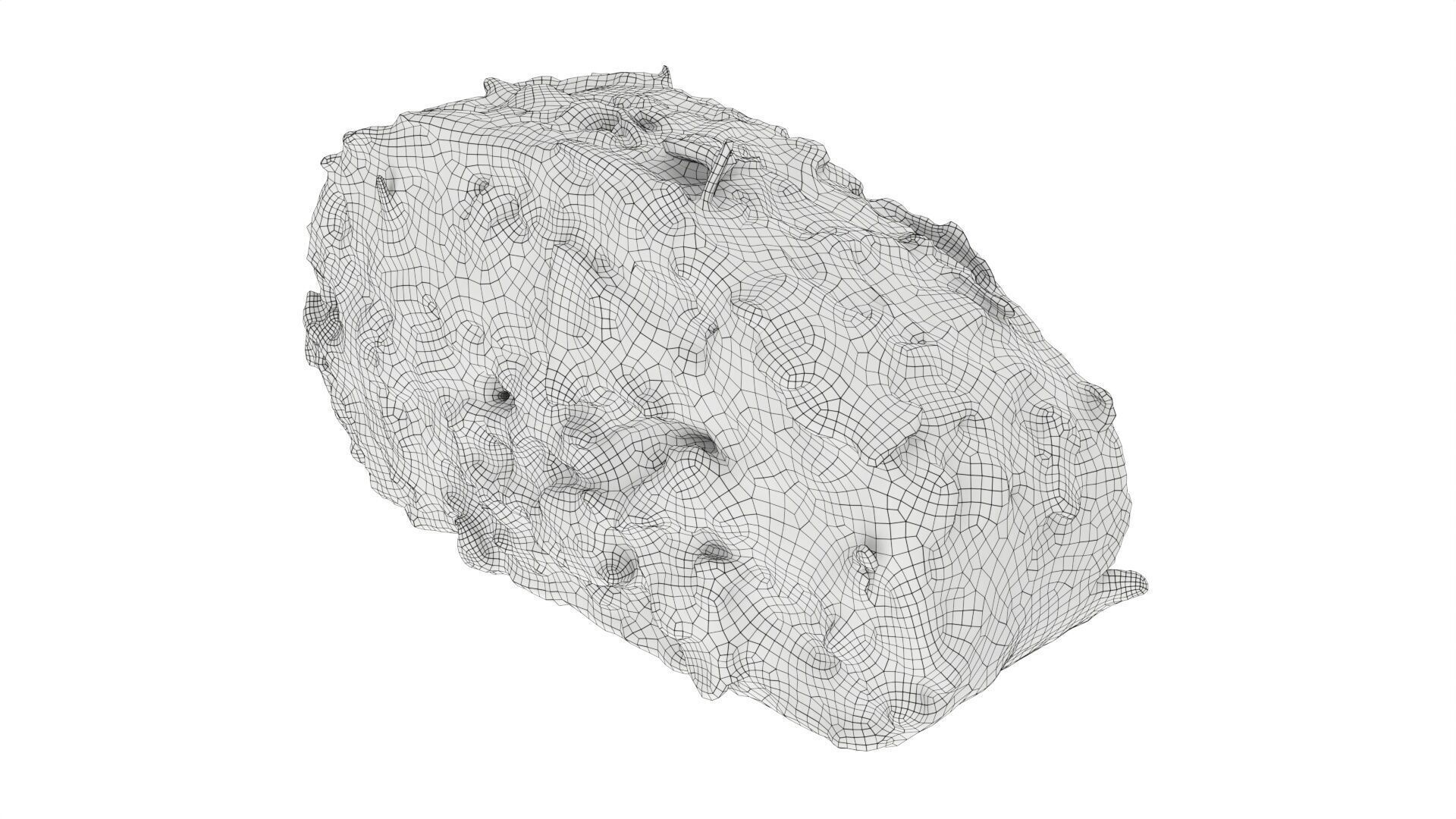 Roll cake with cream filling piece Low-poly 3D model_6