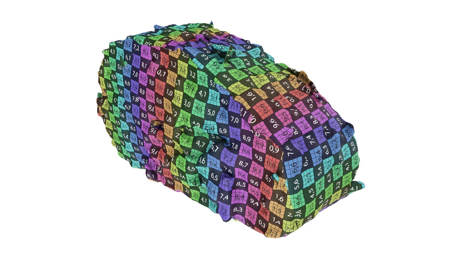 Roll cake with cream filling piece Low-poly 3D model_8