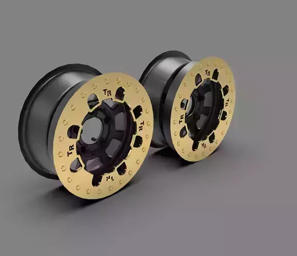 TR HD Series Cast Beadlock Wheels Low-poly 3D model