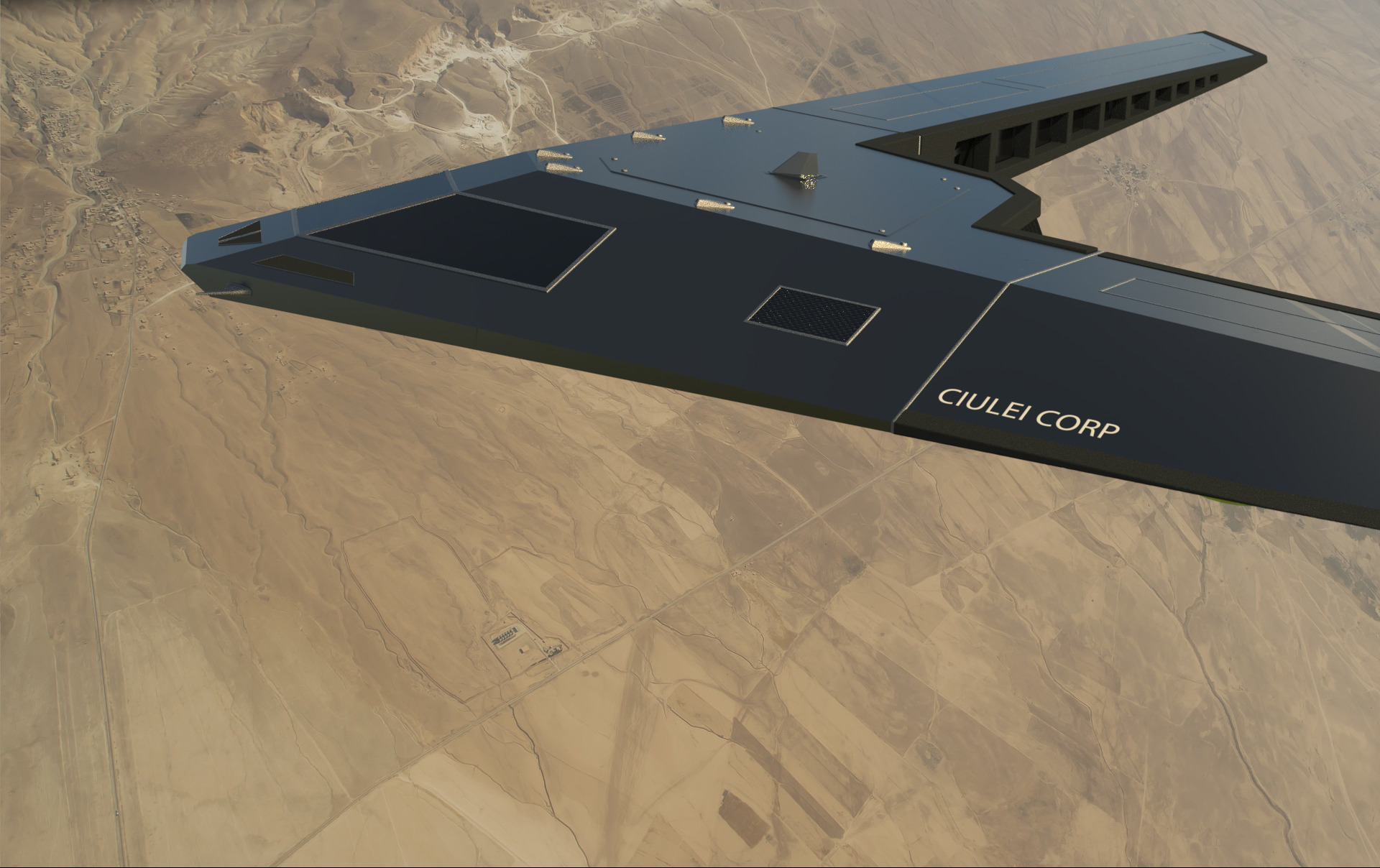  V-Shaped UFO 3D model_10