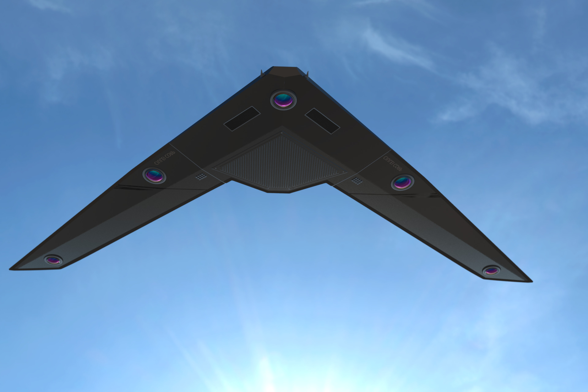  V-Shaped UFO 3D model_9