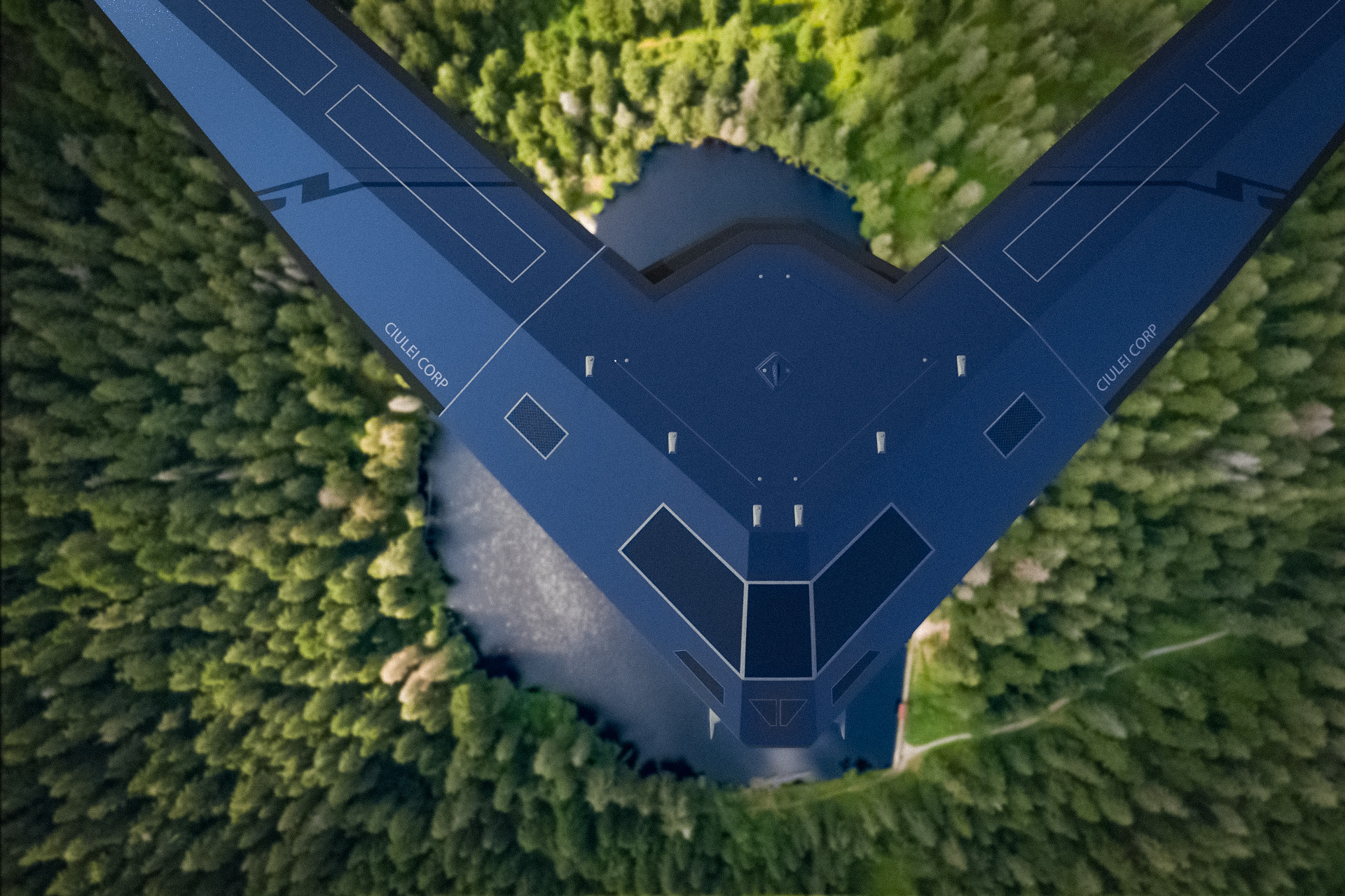  V-Shaped UFO 3D model_7