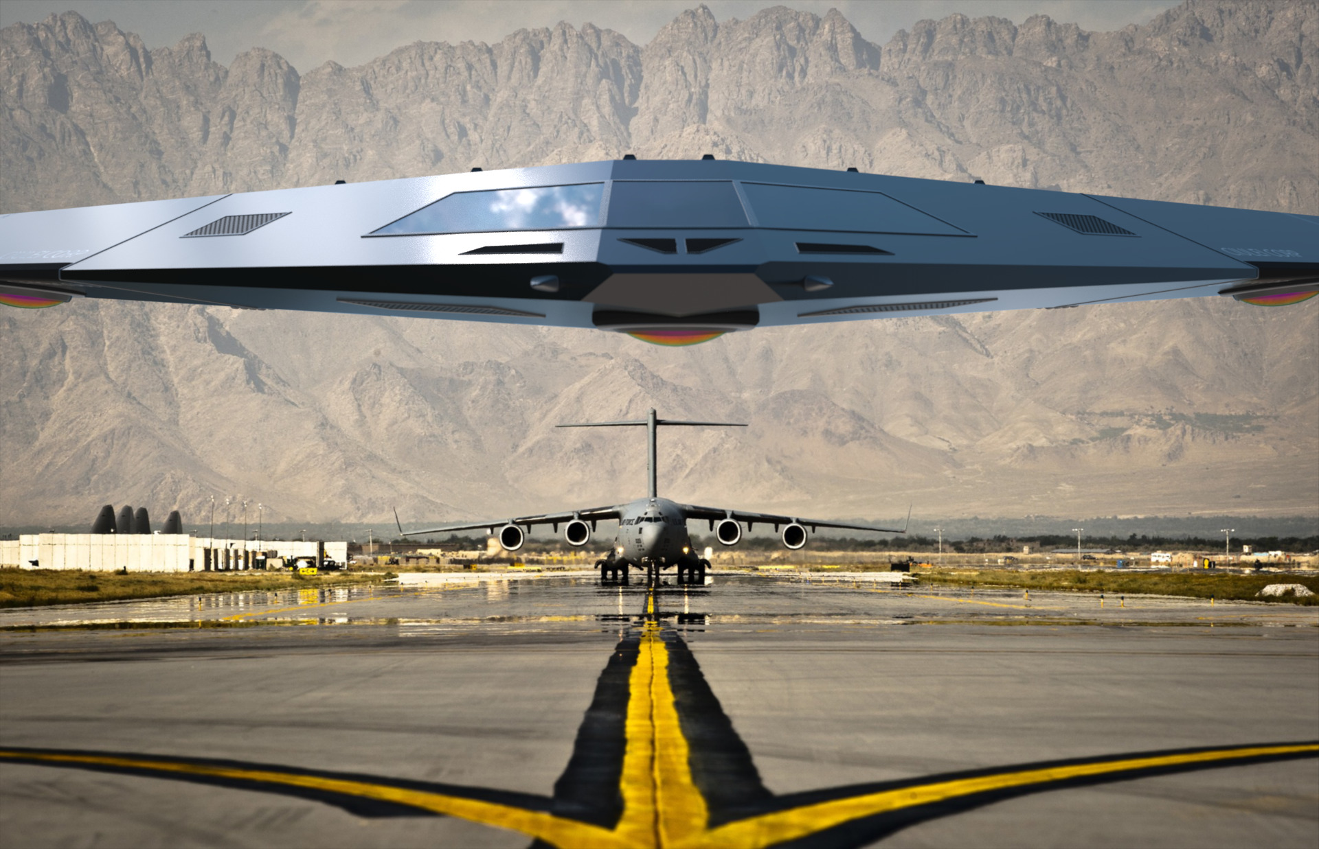  V-Shaped UFO 3D model_5