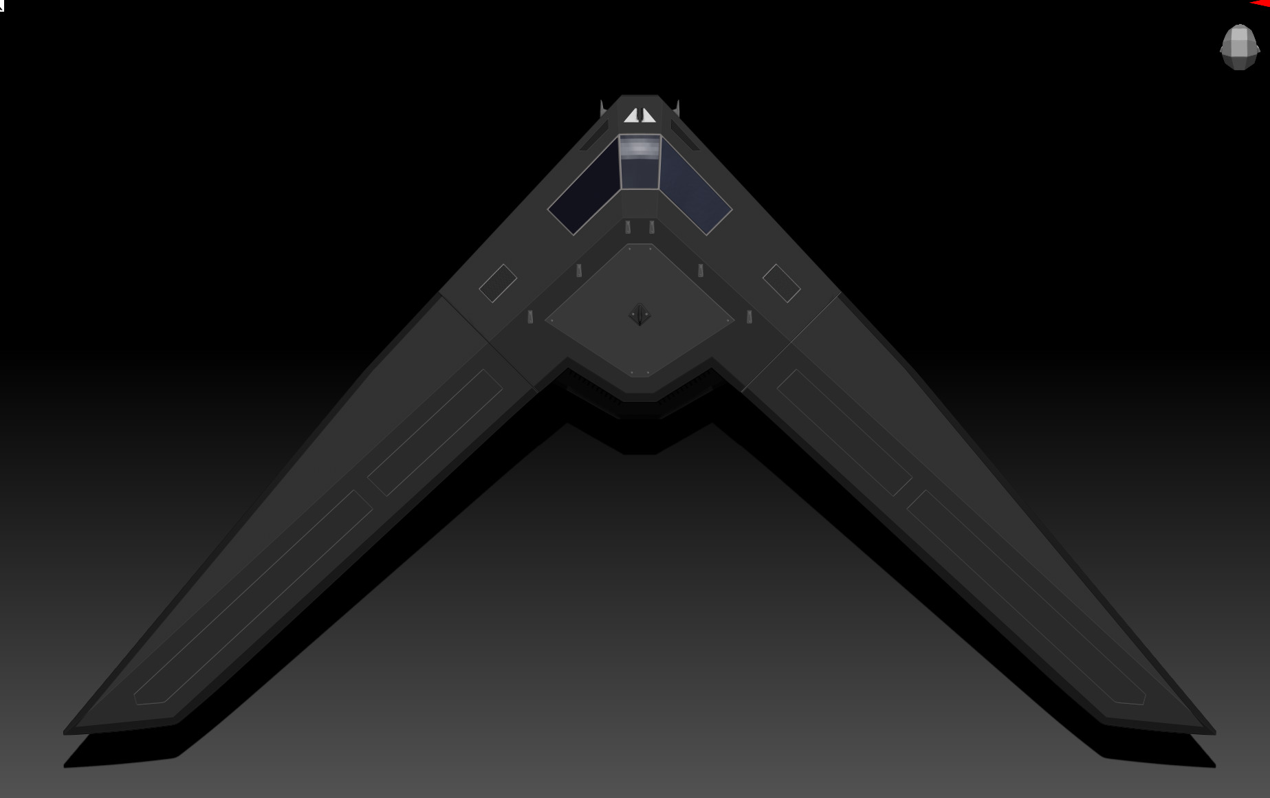  V-Shaped UFO 3D model_12