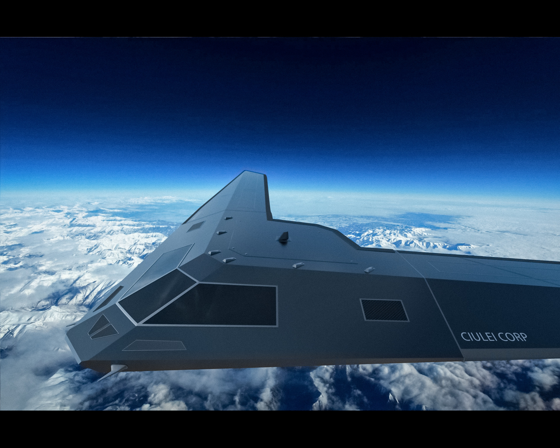  V-Shaped UFO 3D model_8