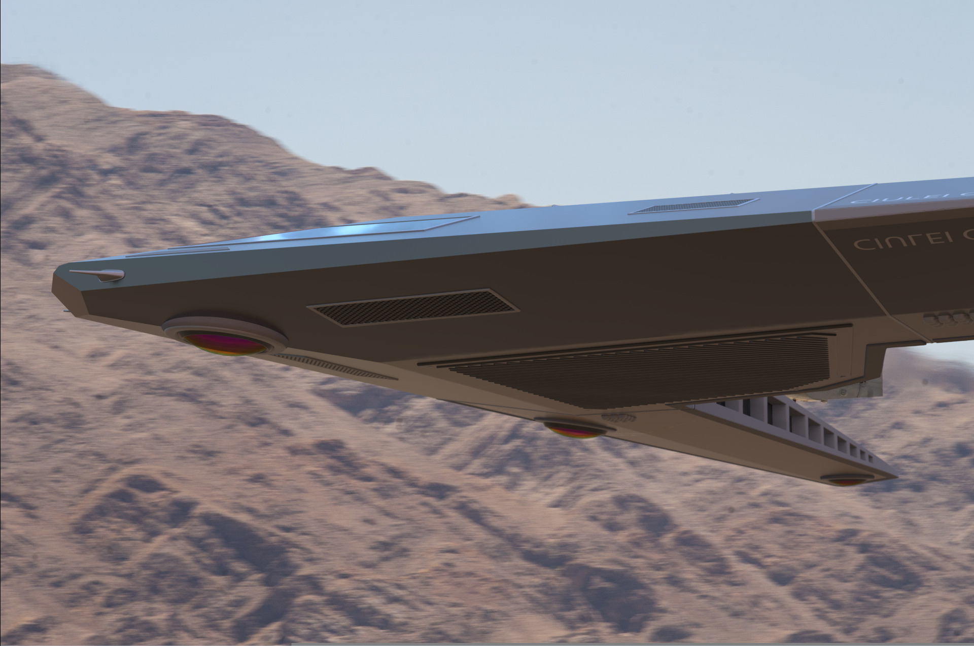  V-Shaped UFO 3D model_11