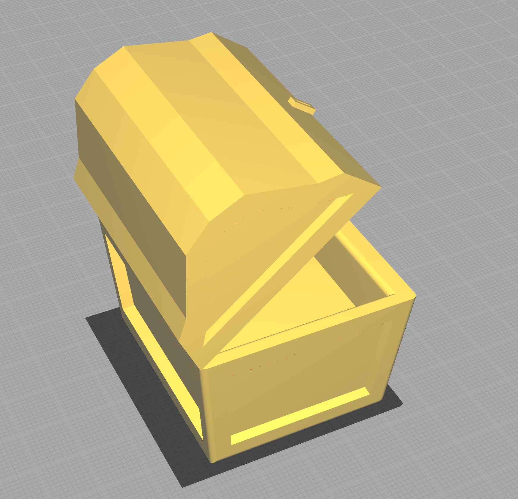 Treasure Chest Simple 10172 3D print model_4
