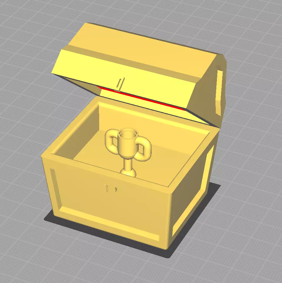 Treasure Chest Simple 10172 3D print model_0