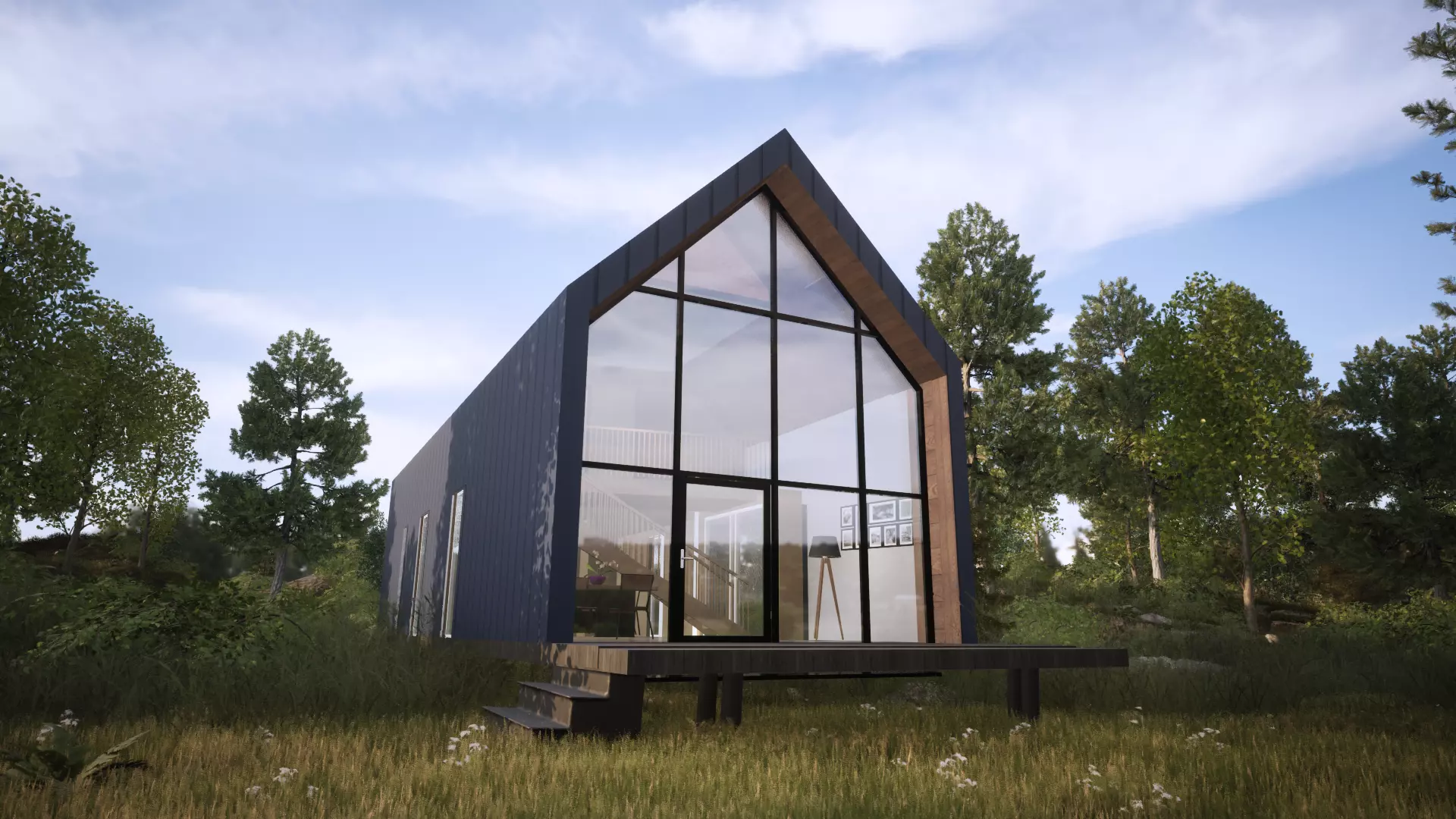  Barn House visualization twinmotion model 3D model_0