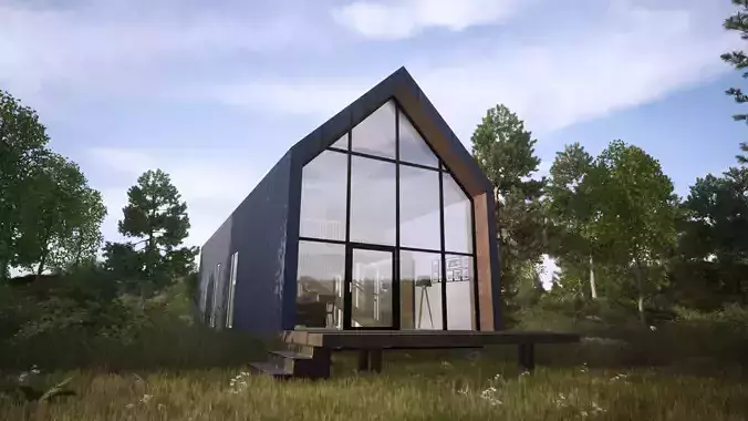  Barn House visualization twinmotion model