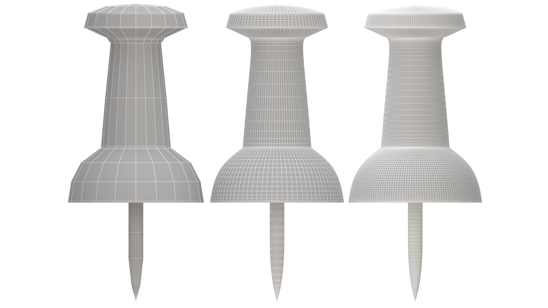 Assorted Push Pin Collection 3D model_17