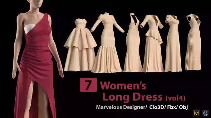 7 Womens Long Dress -vol4