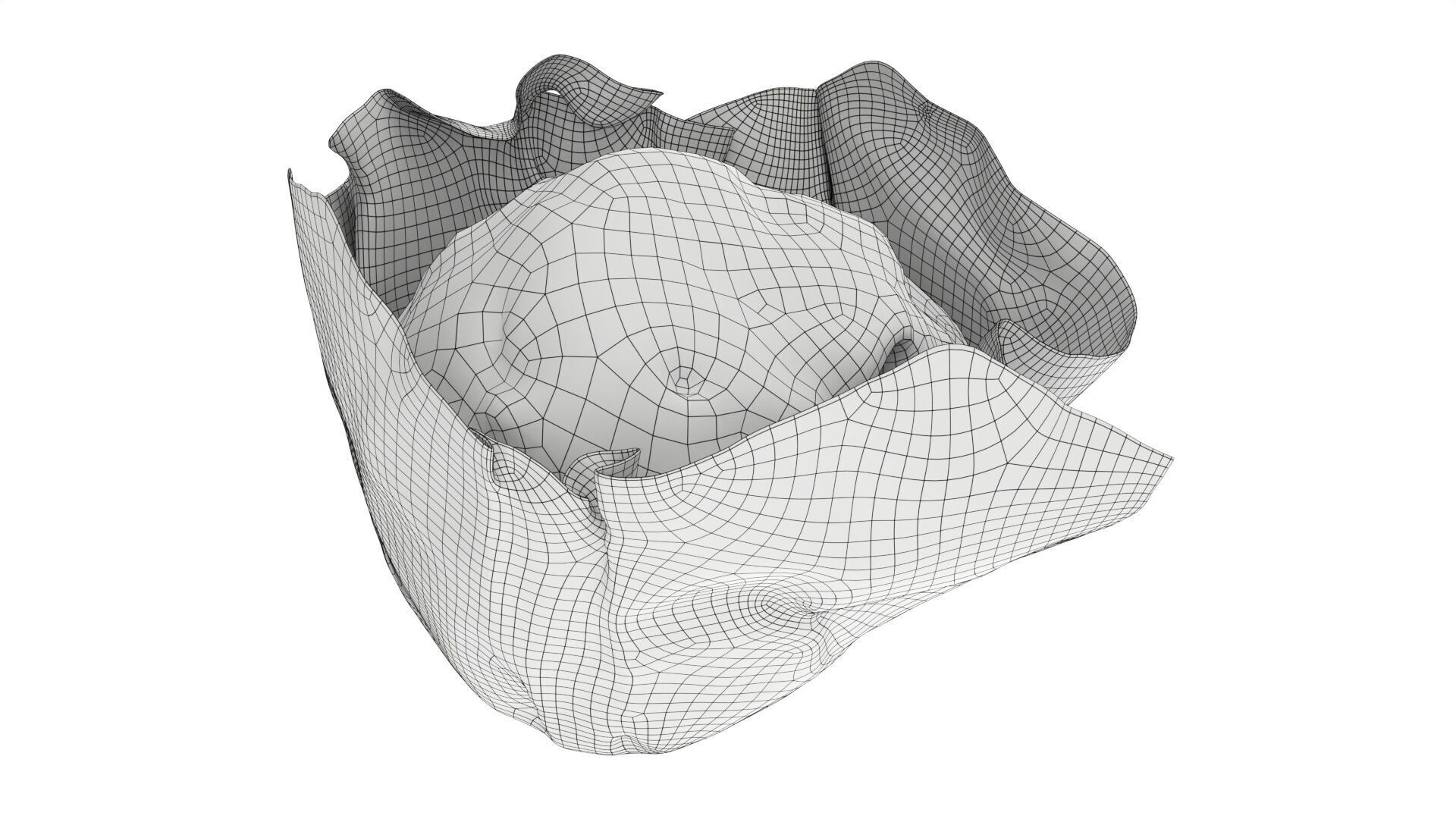 Wrapped blueberry muffin Low-poly 3D model_6