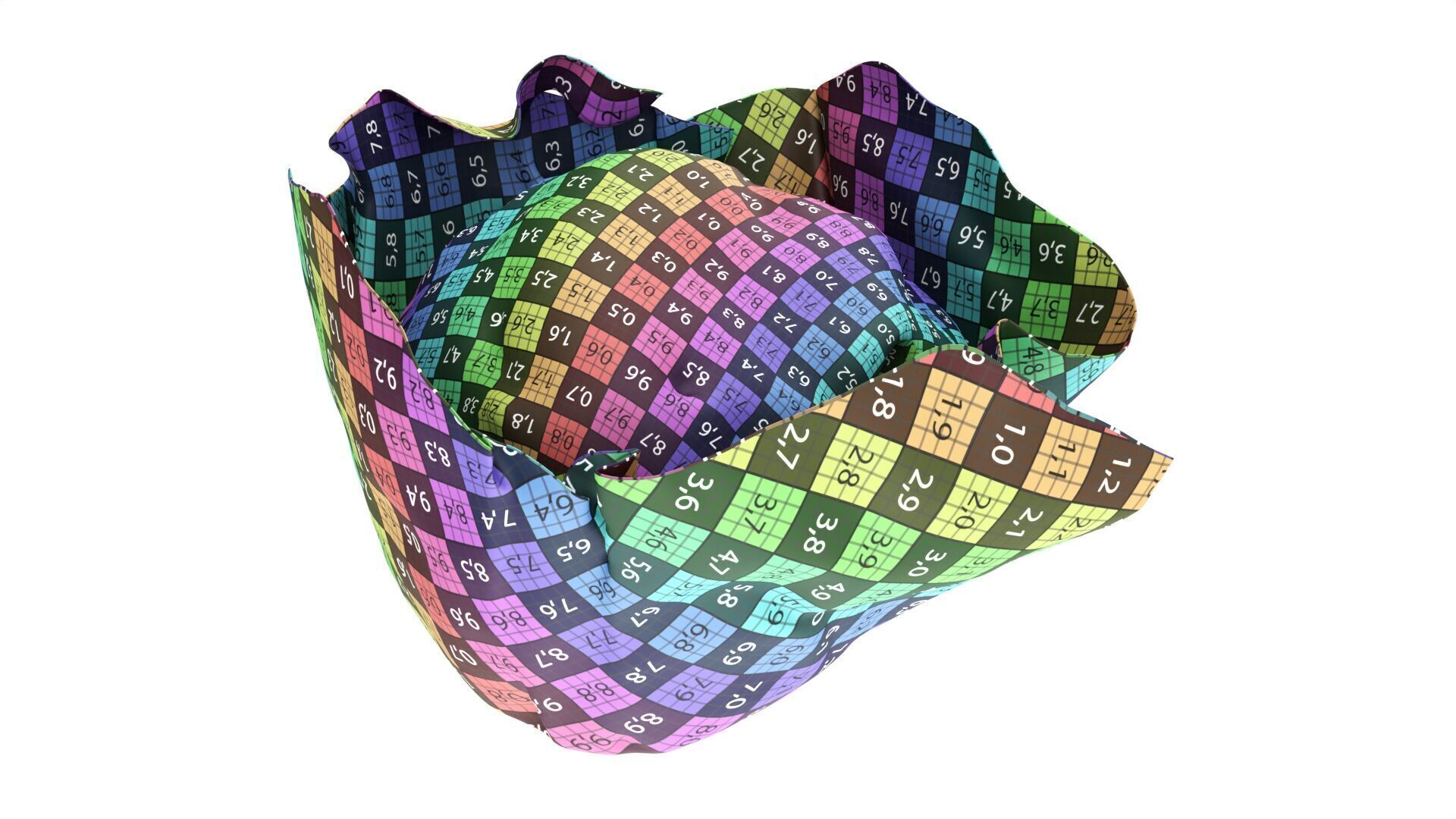 Wrapped blueberry muffin Low-poly 3D model_8