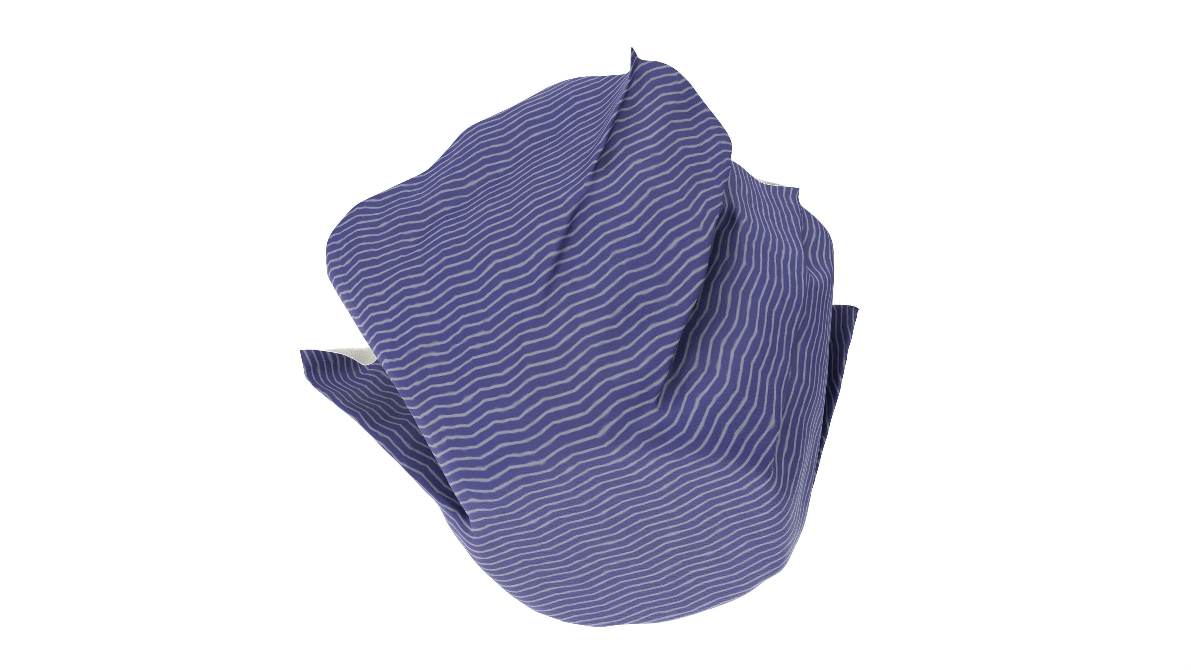 Wrapped blueberry muffin Low-poly 3D model_3