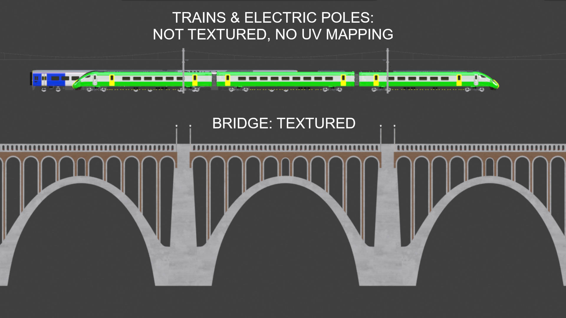 Viaduct with UK trains 3D model_3