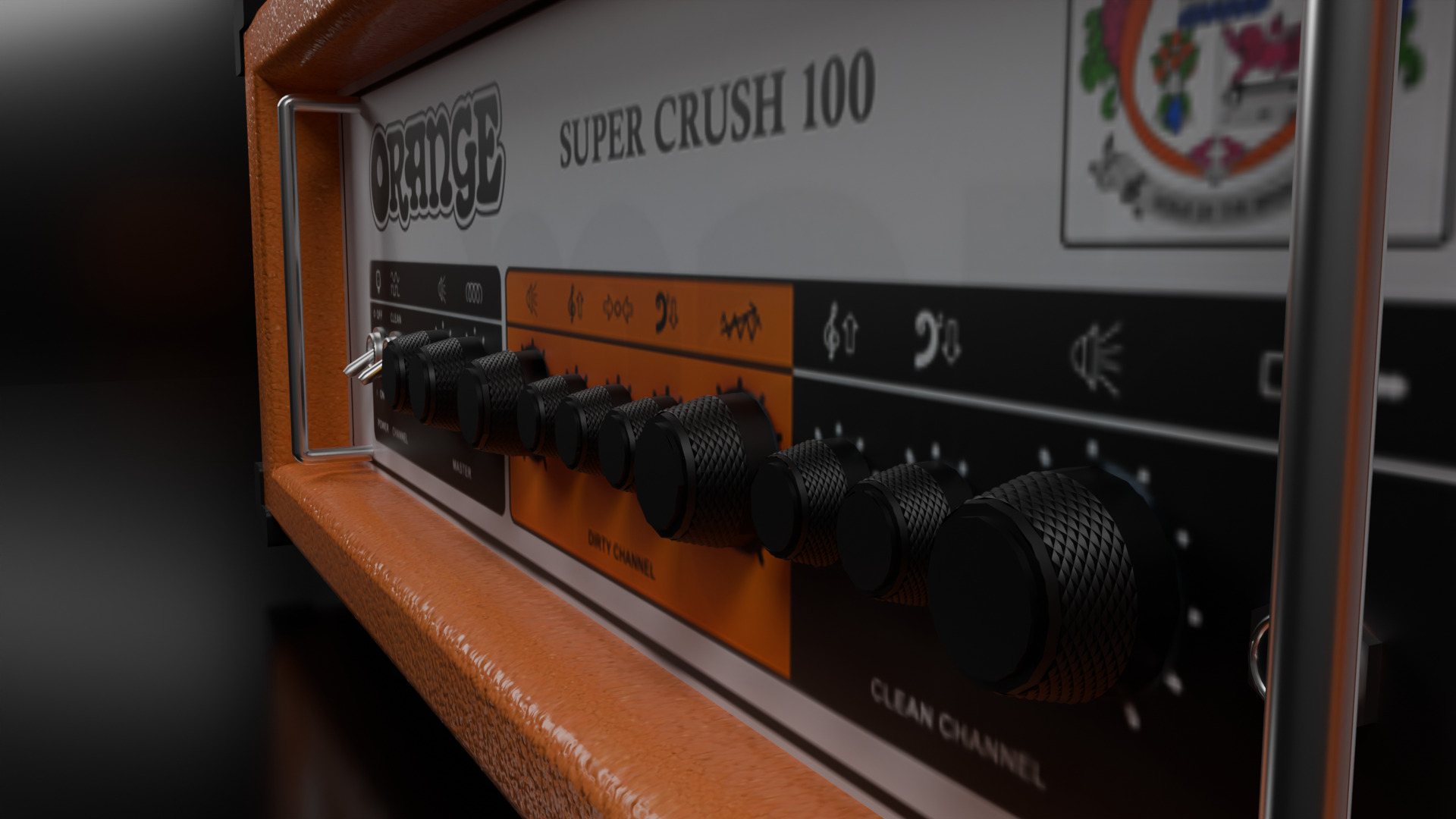 Guitar Amplifier - Orange Crush 100 3D model_2