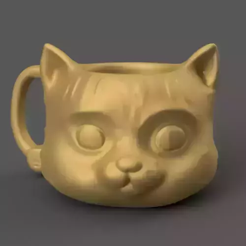 Cute Cat Pot STL Planter Candy Dish Pen Holder
