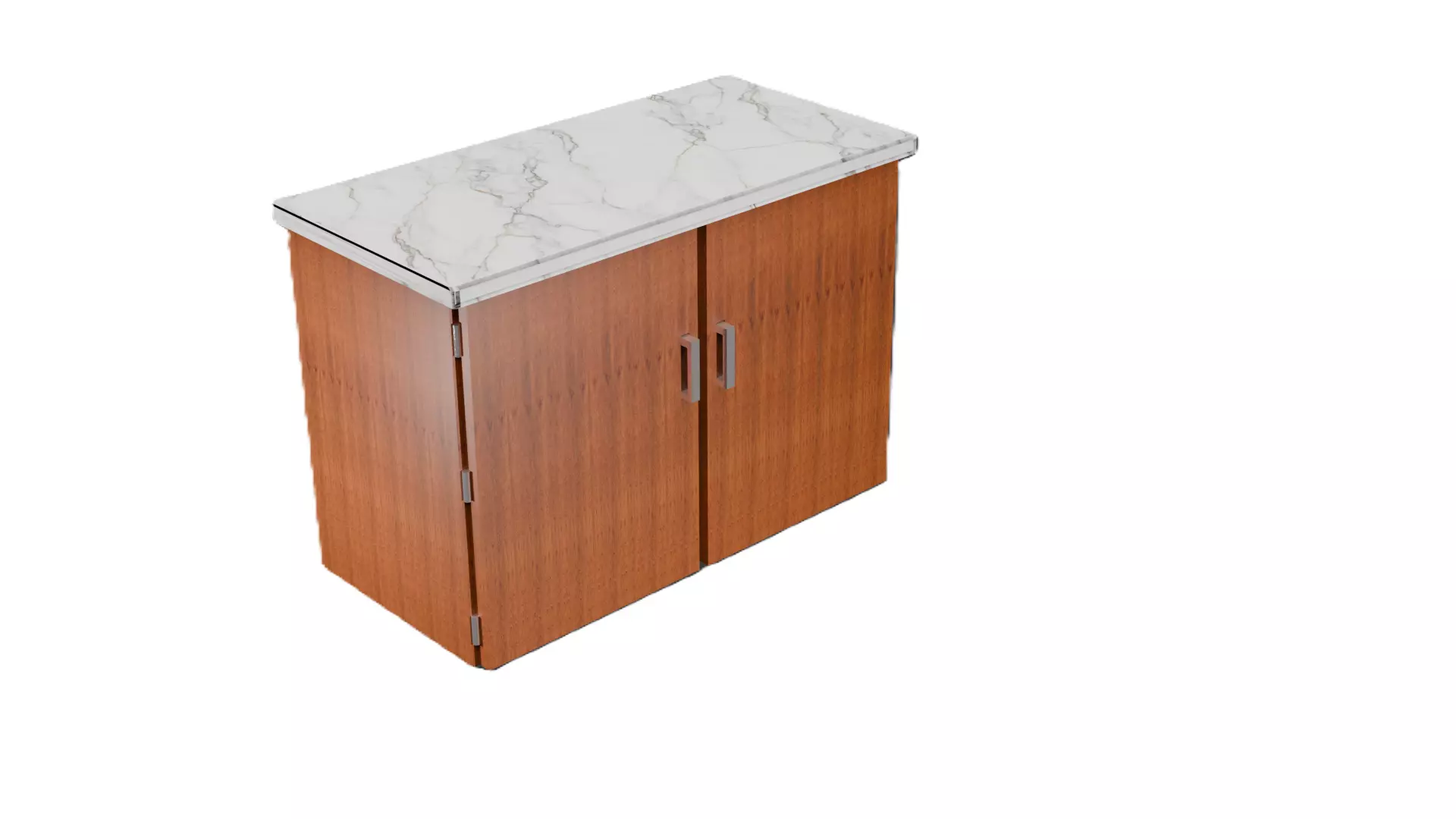 Wooden Kitchen Cabinet or Bathroom Marble Countertop Free 3D model