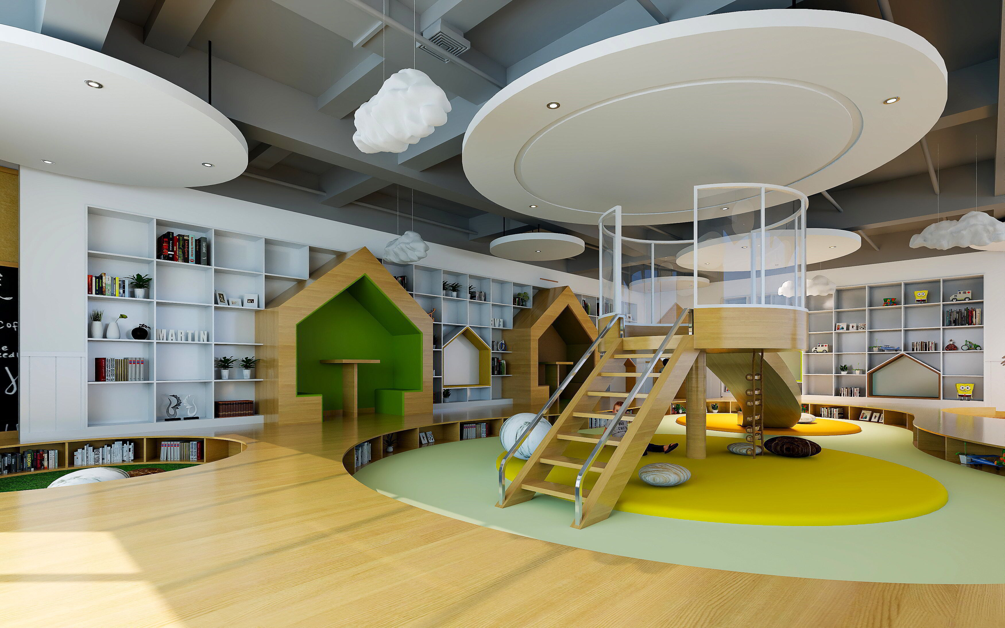 Kindergarten Activity Room - Preschool Classroom 3D Model Low-poly 3D model_1