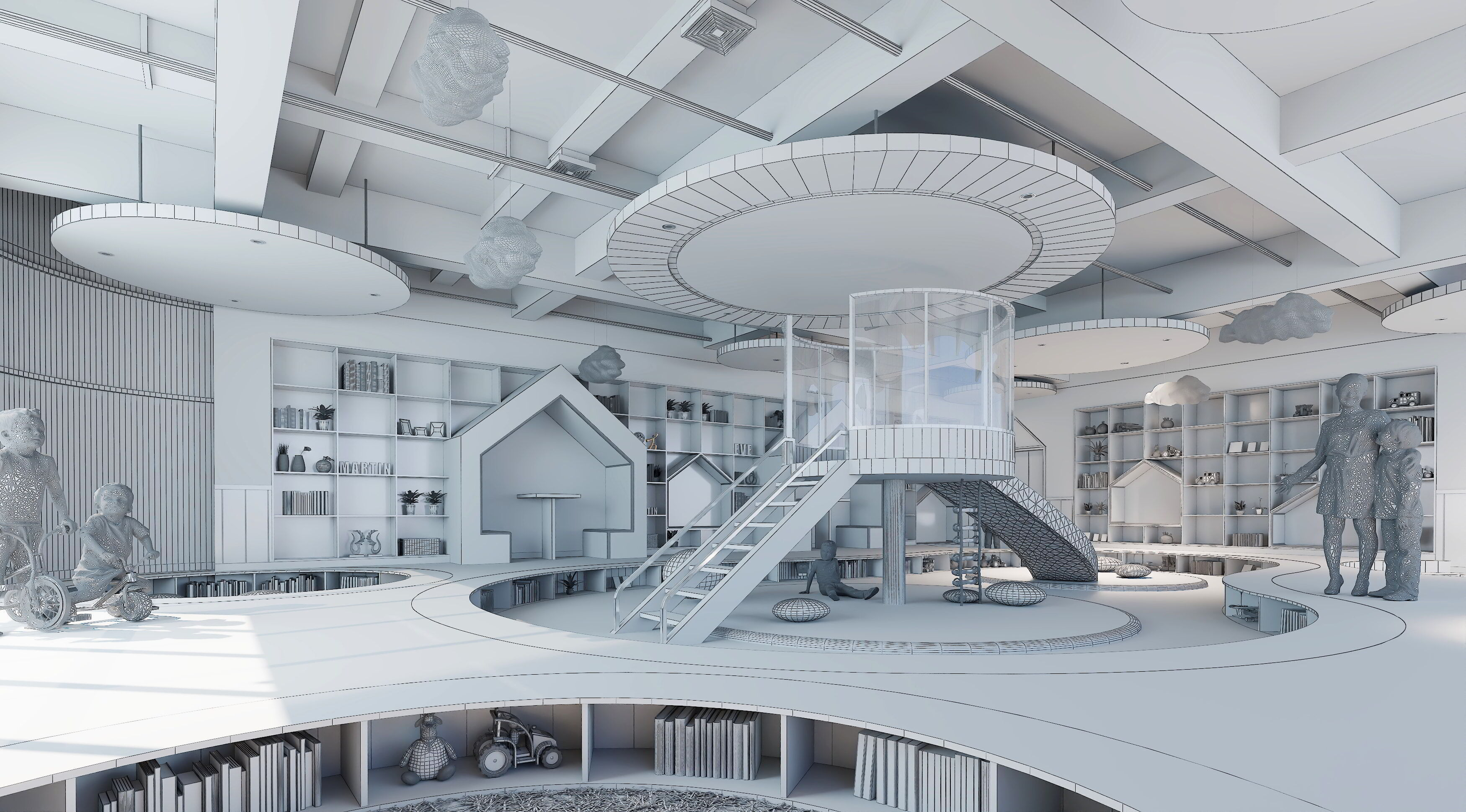 Kindergarten Activity Room - Preschool Classroom 3D Model Low-poly 3D model_16