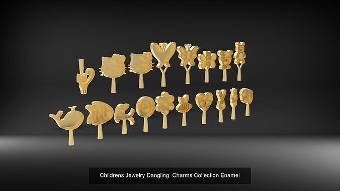 Childrens Jewelry  Charms  Enamel Gemstone Cute Animal Designs