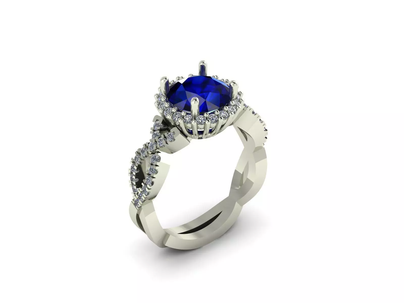 Engagement Ring 3D print model_0