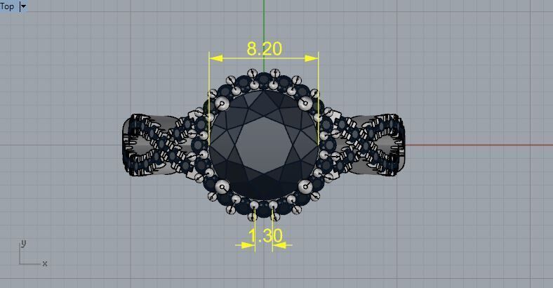 Engagement Ring 3D print model_7