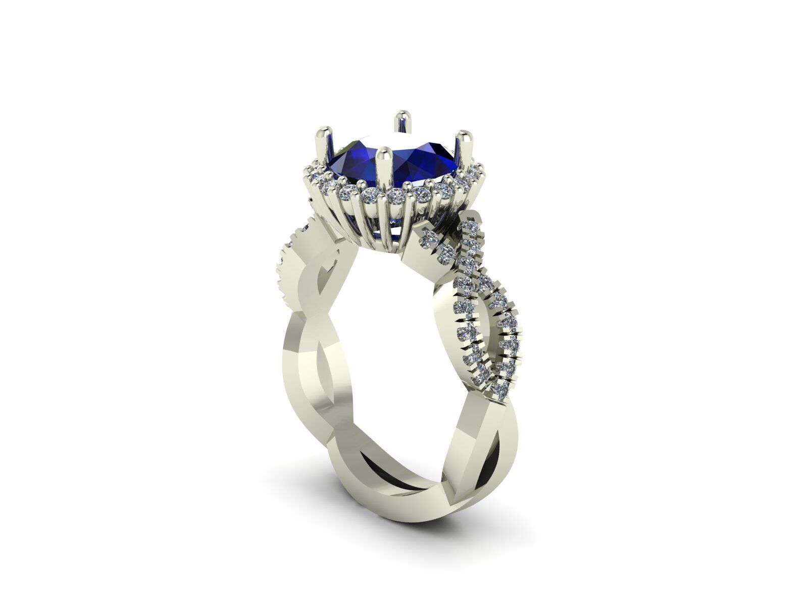 Engagement Ring 3D print model_4