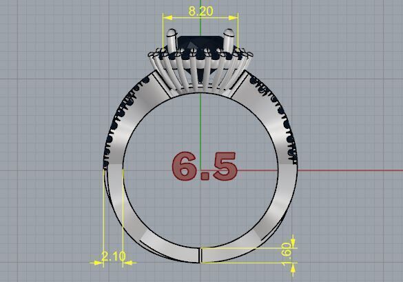 Engagement Ring 3D print model_5