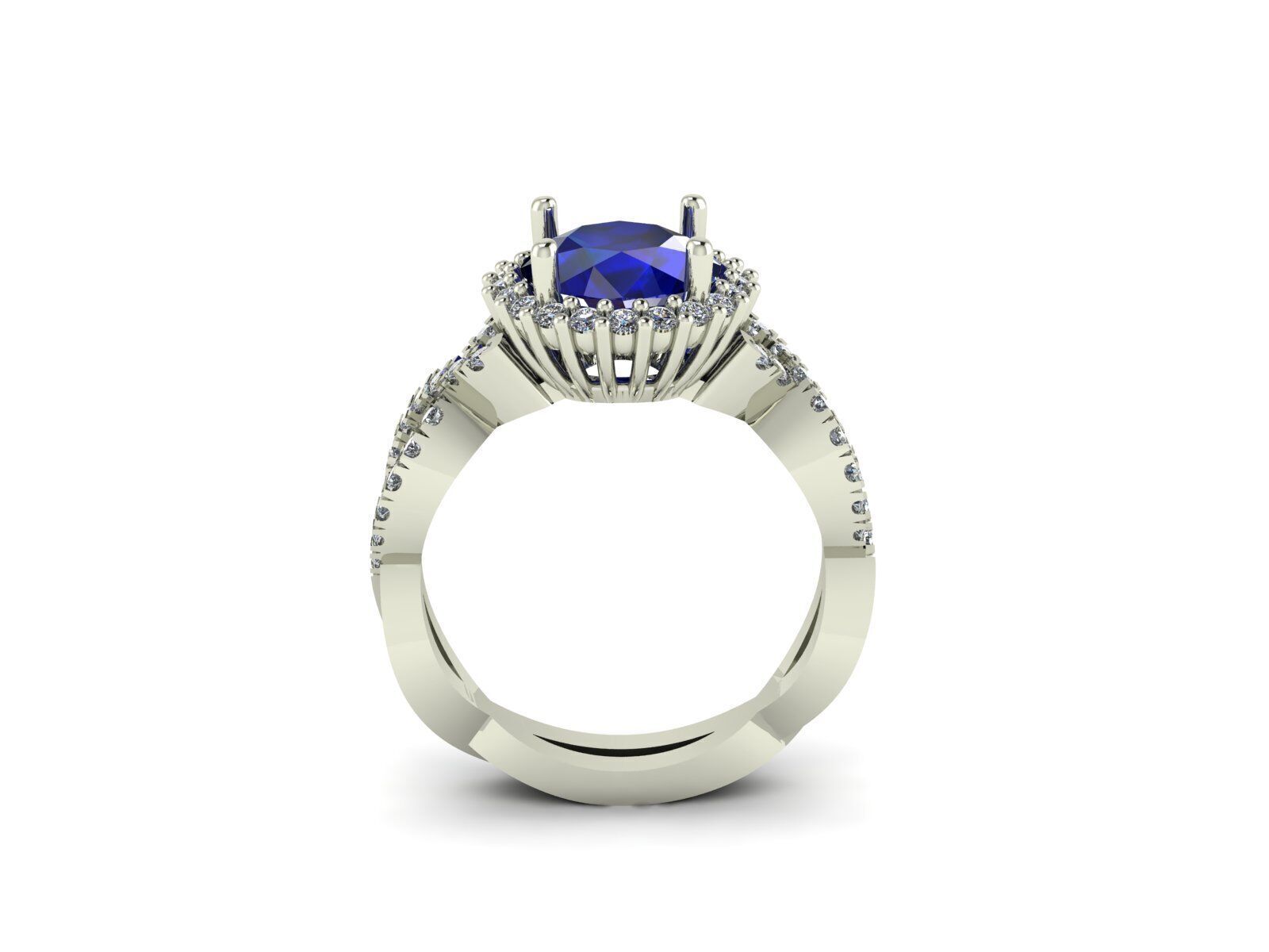 Engagement Ring 3D print model_1