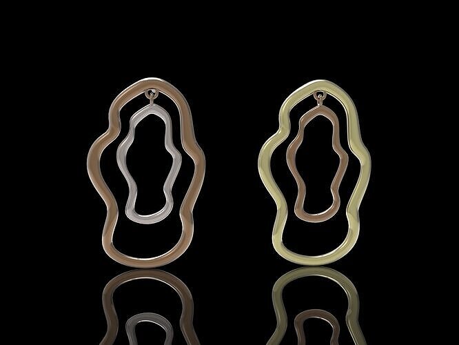 Wavy 2 section cearrimgs Free 3D print model
