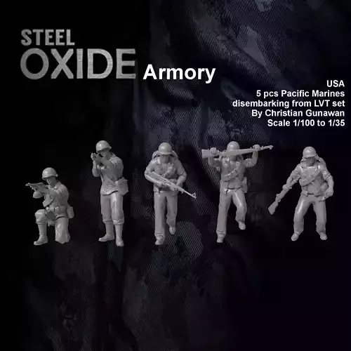 WWII US Marines Pacific set 1 for  3D printing