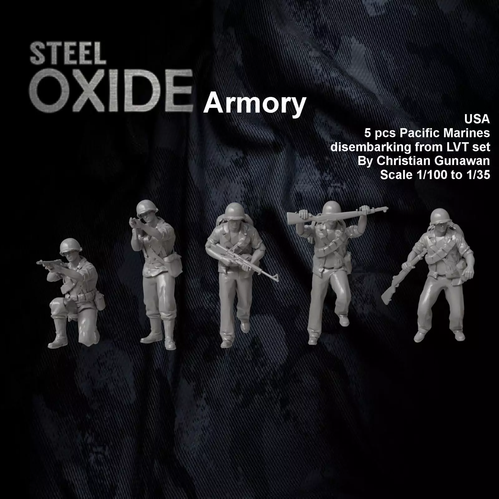 WWII US Marines Pacific set 1 for  3D printing 3D print model_0