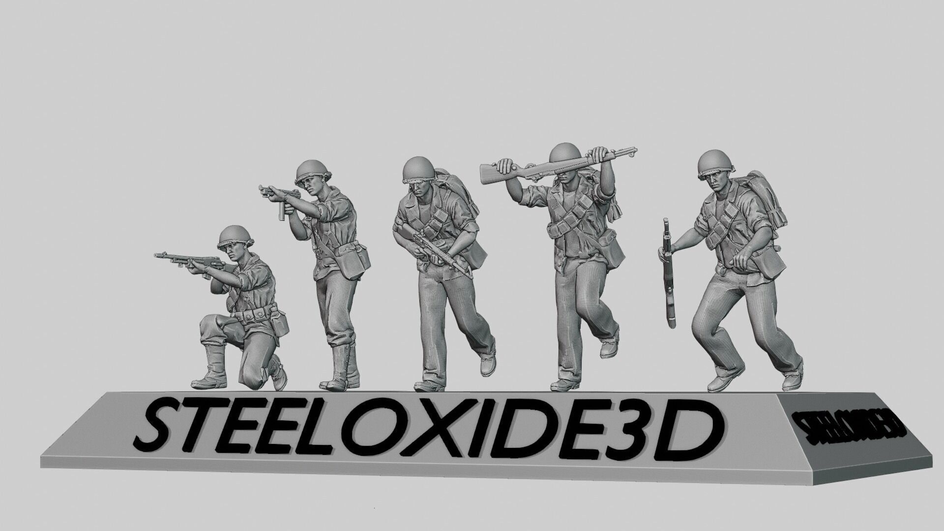 WWII US Marines Pacific set 1 for  3D printing 3D print model_3